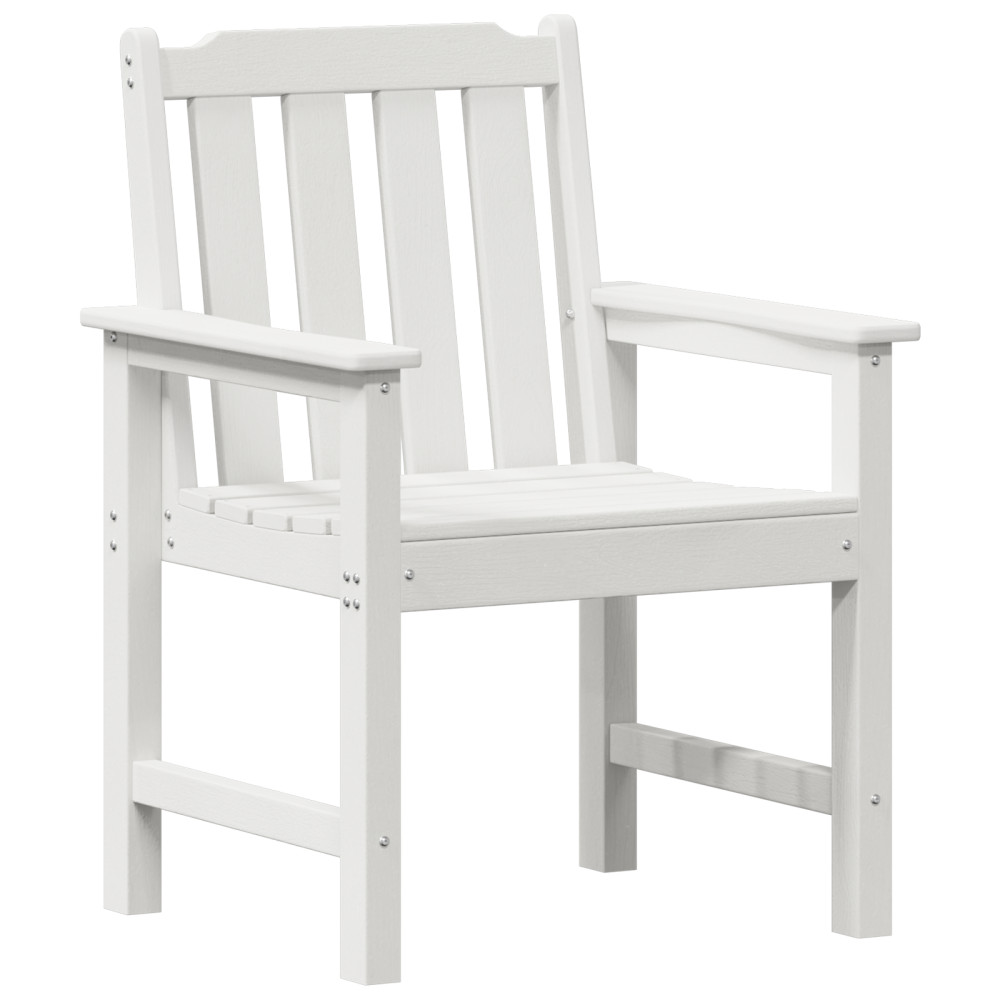 Produktbild för Trädgård Stol 4 pcs Vit 65.5 x 59 x 88 cm polyeten