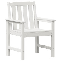 Produktbild för Trädgård Stol 4 pcs Vit 65.5 x 59 x 88 cm polyeten