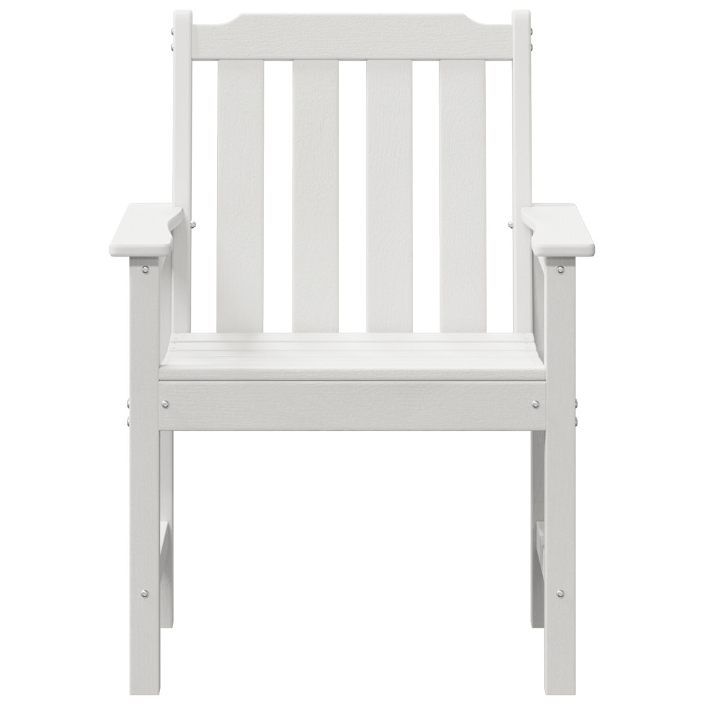 Produktbild för Trädgård Stol 4 pcs Vit 65.5 x 59 x 88 cm polyeten