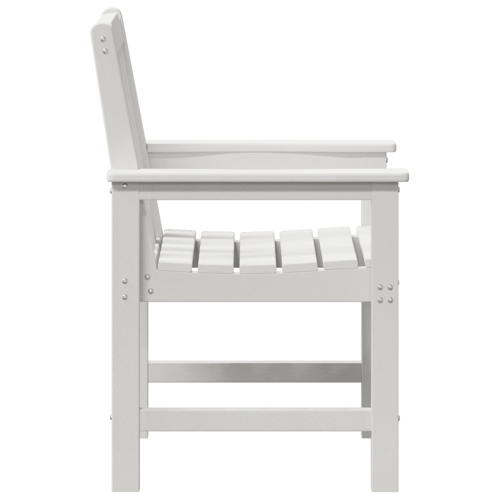 Produktbild för Trädgård Stol 4 pcs Vit 65.5 x 59 x 88 cm polyeten
