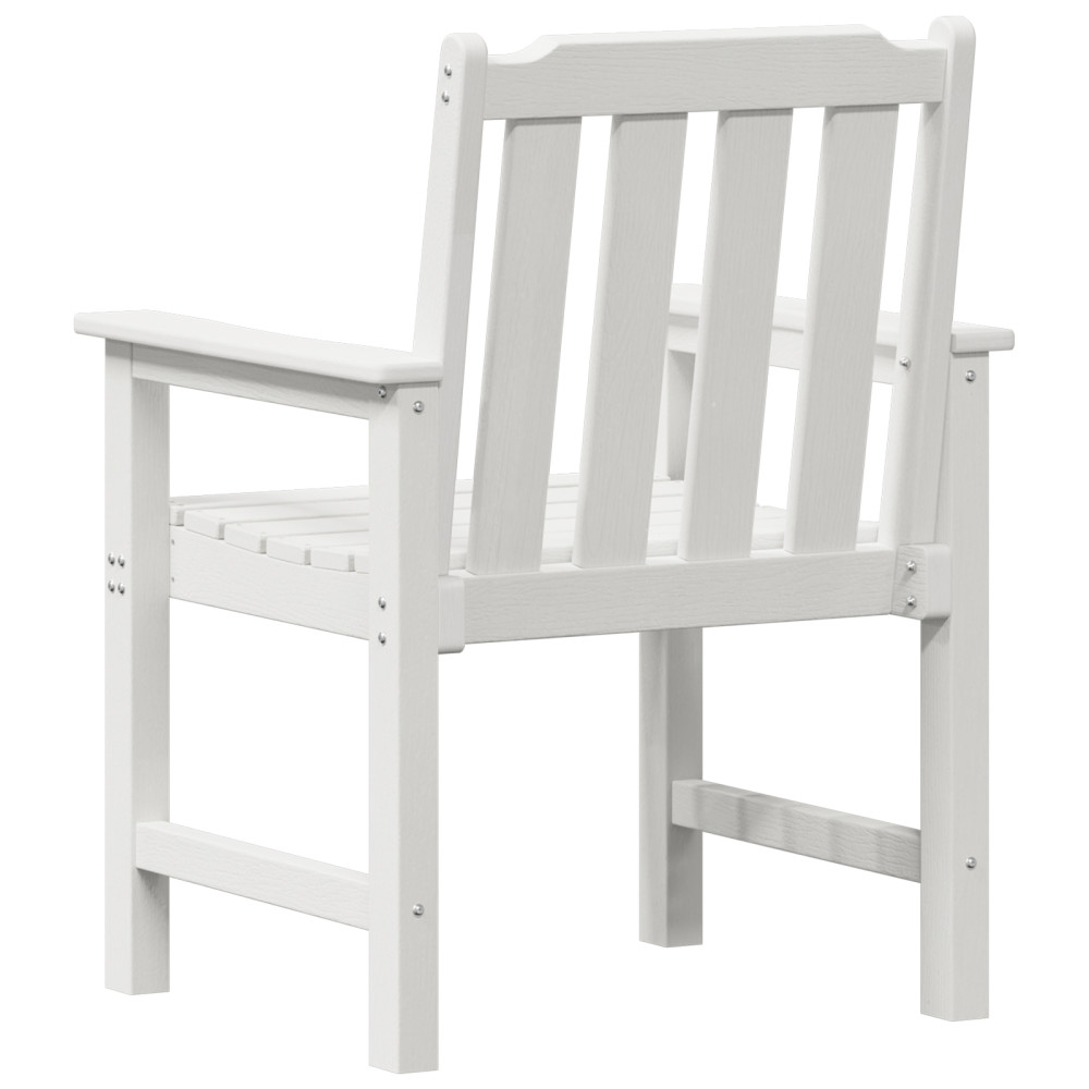 Produktbild för Trädgård Stol 4 pcs Vit 65.5 x 59 x 88 cm polyeten