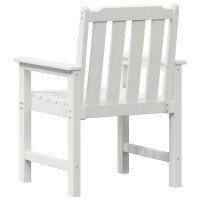Produktbild för Trädgård Stol 4 pcs Vit 65.5 x 59 x 88 cm polyeten