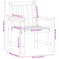 Produktbild för Trädgård Stol 4 pcs Svart 65.5 x 59 x 88 cm polyeten