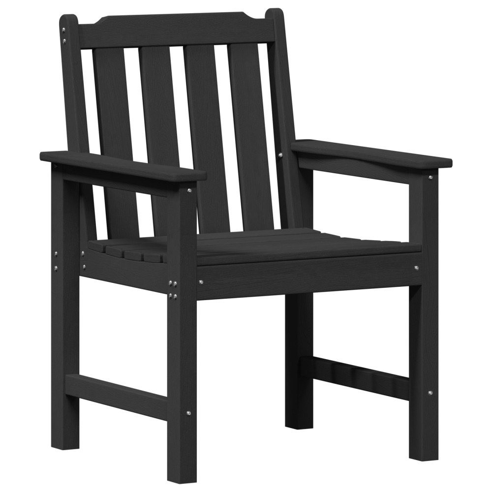 Produktbild för Trädgård Stol 4 pcs Svart 65.5 x 59 x 88 cm polyeten