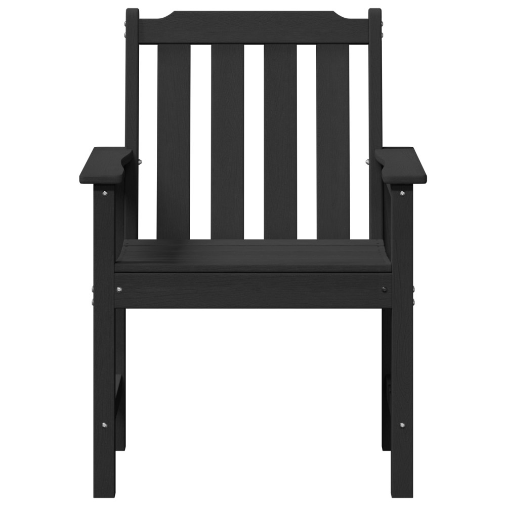 Produktbild för Trädgård Stol 4 pcs Svart 65.5 x 59 x 88 cm polyeten