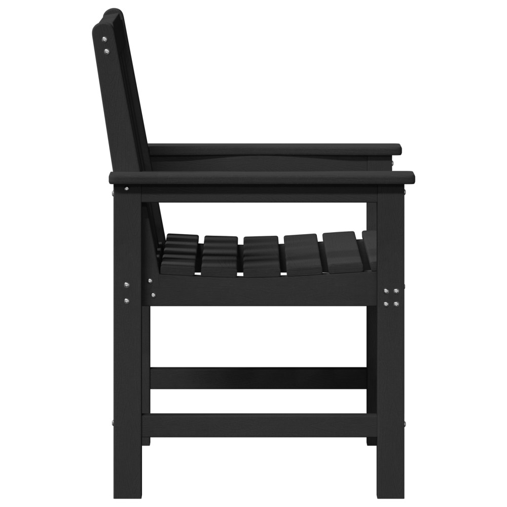 Produktbild för Trädgård Stol 4 pcs Svart 65.5 x 59 x 88 cm polyeten