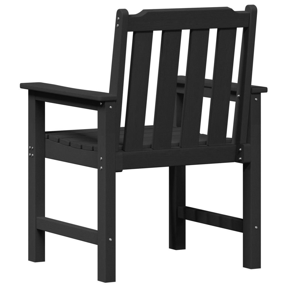 Produktbild för Trädgård Stol 4 pcs Svart 65.5 x 59 x 88 cm polyeten