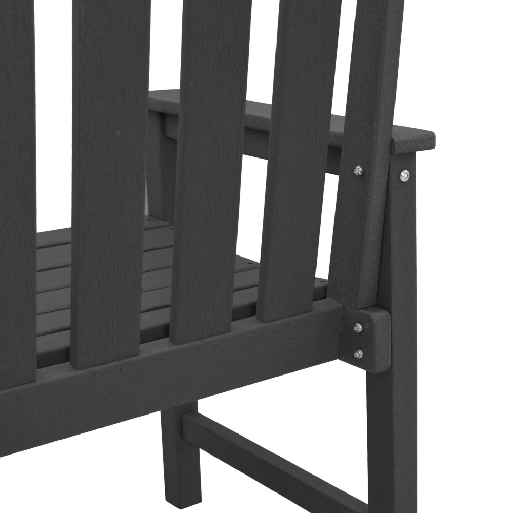 Produktbild för Trädgård Stol 4 pcs Svart 65.5 x 59 x 88 cm polyeten