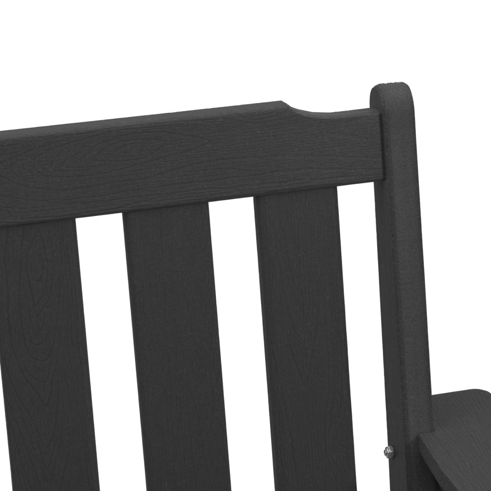 Produktbild för Trädgård Stol 4 pcs Svart 65.5 x 59 x 88 cm polyeten