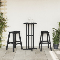 Produktbild för Trädgårds Bar Set 3 pcs Svart HDPE