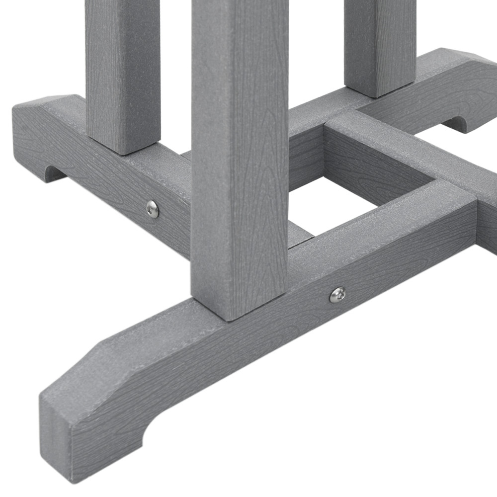 Produktbild för Trädgårds Bar Set 3 pcs Ljusgrå HDPE