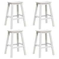 Produktbild för Trädgårds Bar Set 4 pcs Vit HDPE