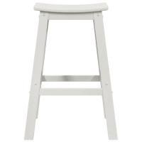 Produktbild för Trädgårds Bar Set 4 pcs Vit HDPE