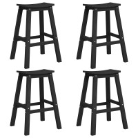 Produktbild för Trädgårds Bar Set 4 pcs Svart HDPE