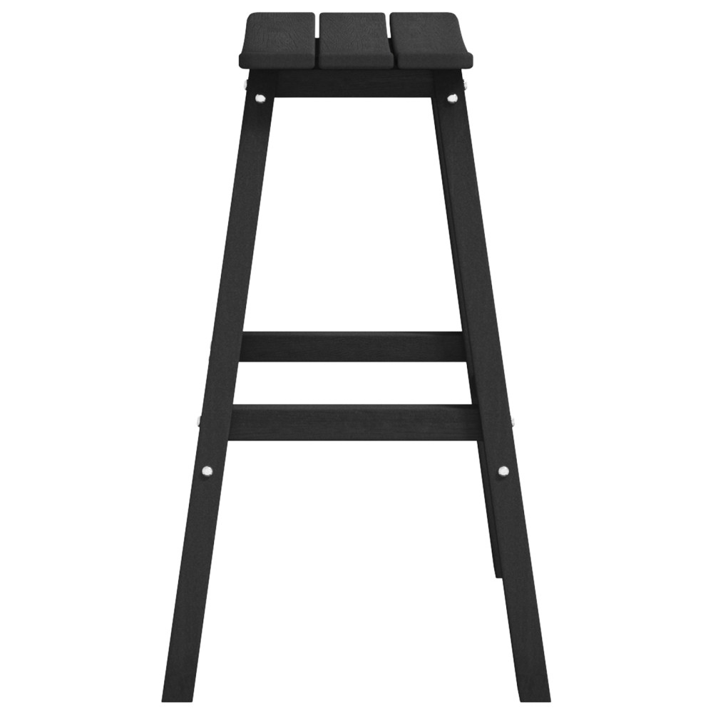 Produktbild för Trädgårds Bar Set 4 pcs Svart HDPE