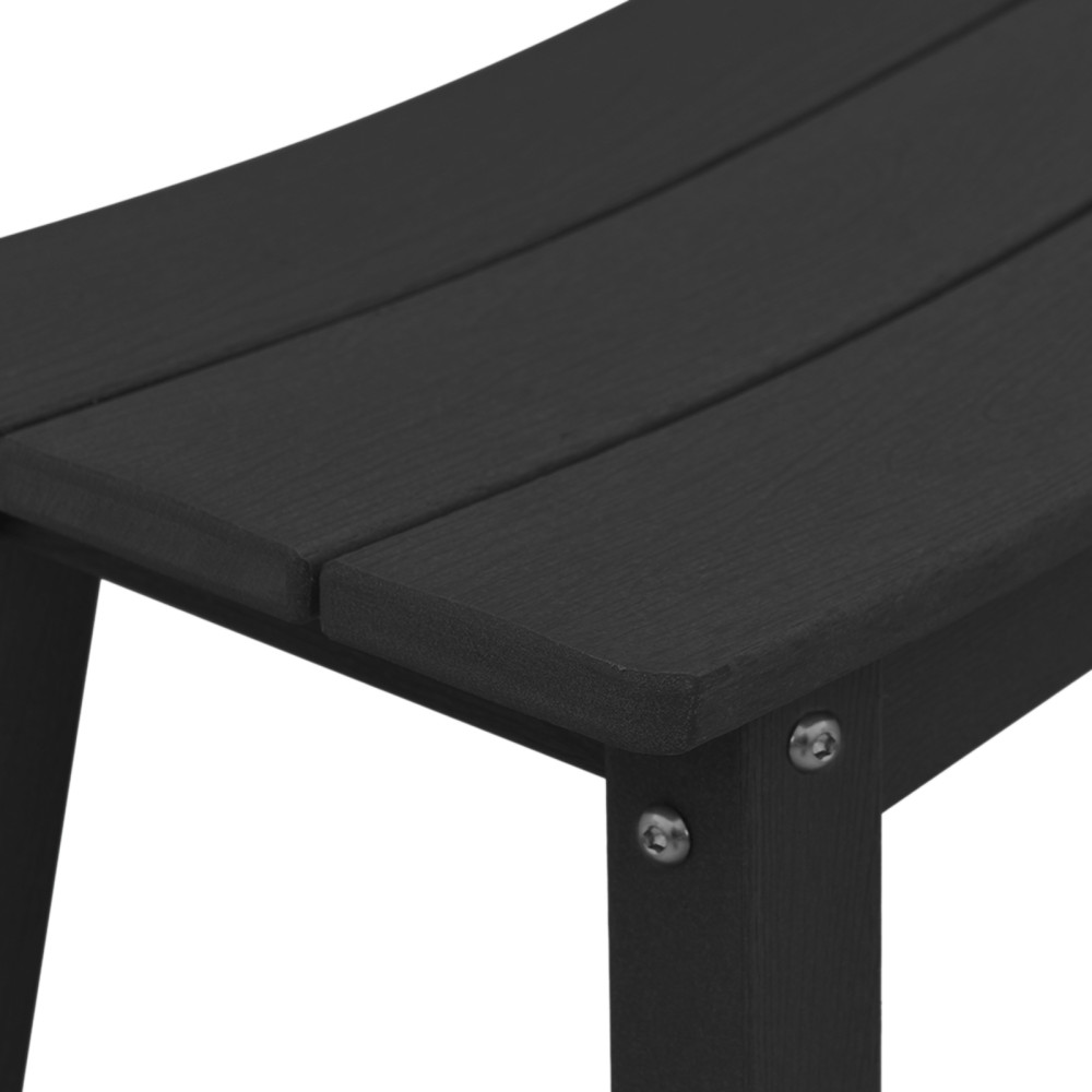 Produktbild för Trädgårds Bar Set 4 pcs Svart HDPE
