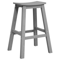 Produktbild för Trädgårds Bar Set 4 pcs Ljusgrå HDPE