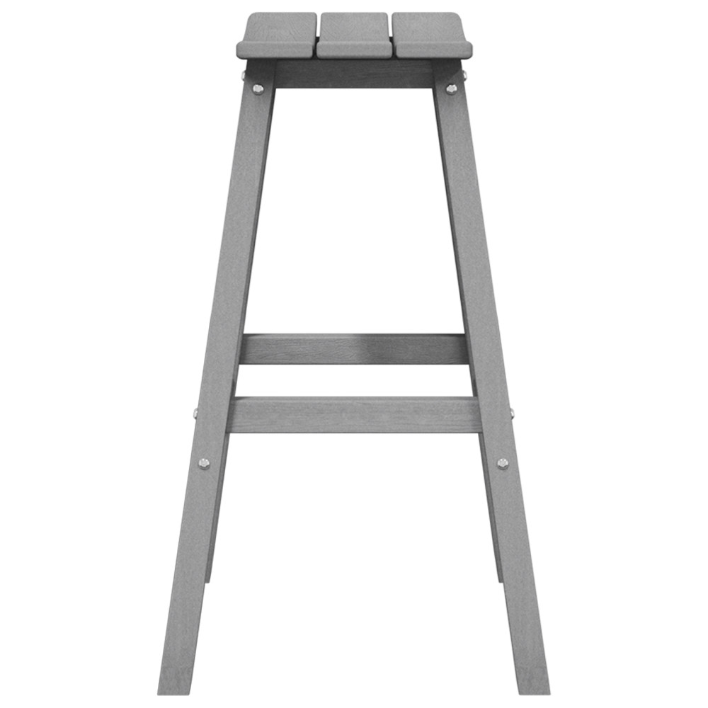 Produktbild för Trädgårds Bar Set 4 pcs Ljusgrå HDPE