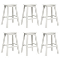 Produktbild för Trädgårds Bar Set 6 pcs Vit HDPE