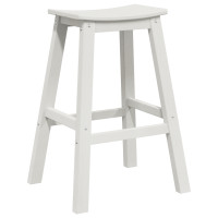 Produktbild för Trädgårds Bar Set 6 pcs Vit HDPE