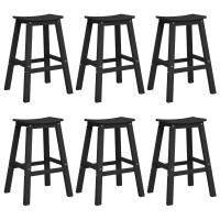 Produktbild för Trädgårds Bar Set 6 pcs Svart HDPE