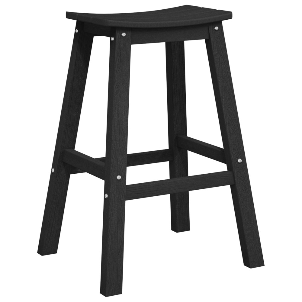 Produktbild för Trädgårds Bar Set 6 pcs Svart HDPE
