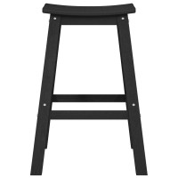 Produktbild för Trädgårds Bar Set 6 pcs Svart HDPE