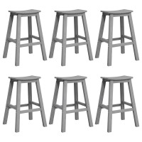 Produktbild för Trädgårds Bar Set 6 pcs Ljusgrå HDPE
