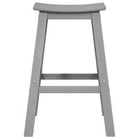 Produktbild för Trädgårds Bar Set 6 pcs Ljusgrå HDPE