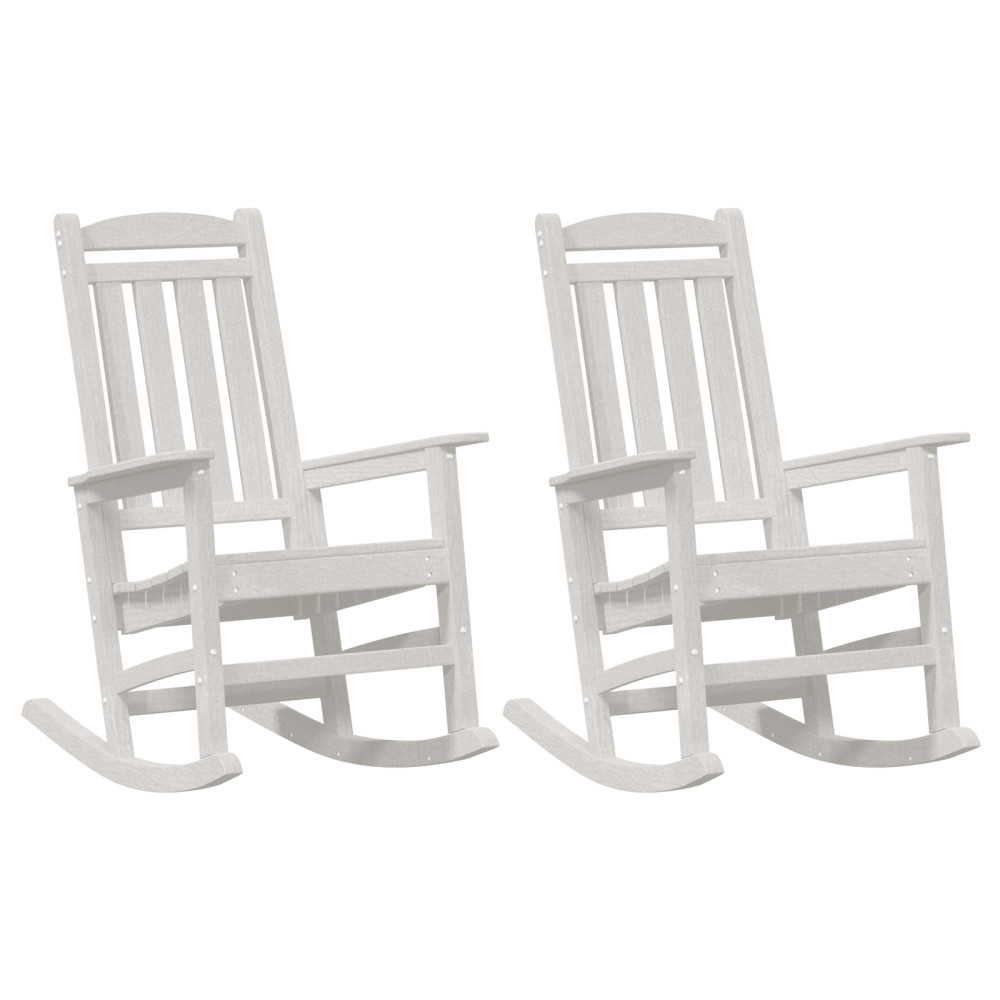 Produktbild för Gungstol 2 pcs Vit 92 x 70 x 108 cm polyeten