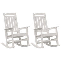 Produktbild för Gungstol 2 pcs Vit 92 x 70 x 108 cm polyeten
