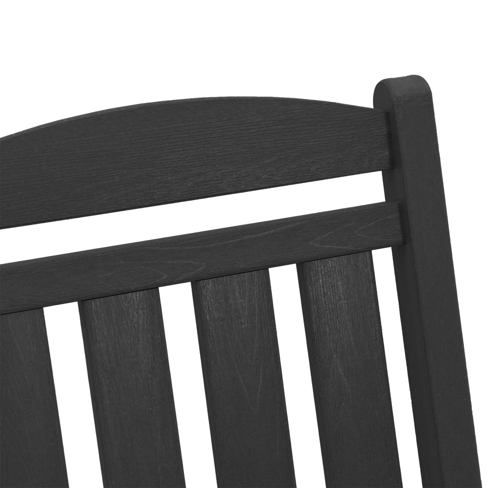 Produktbild för Gungstol 2 pcs Svart 92 x 70 x 108 cm polyeten