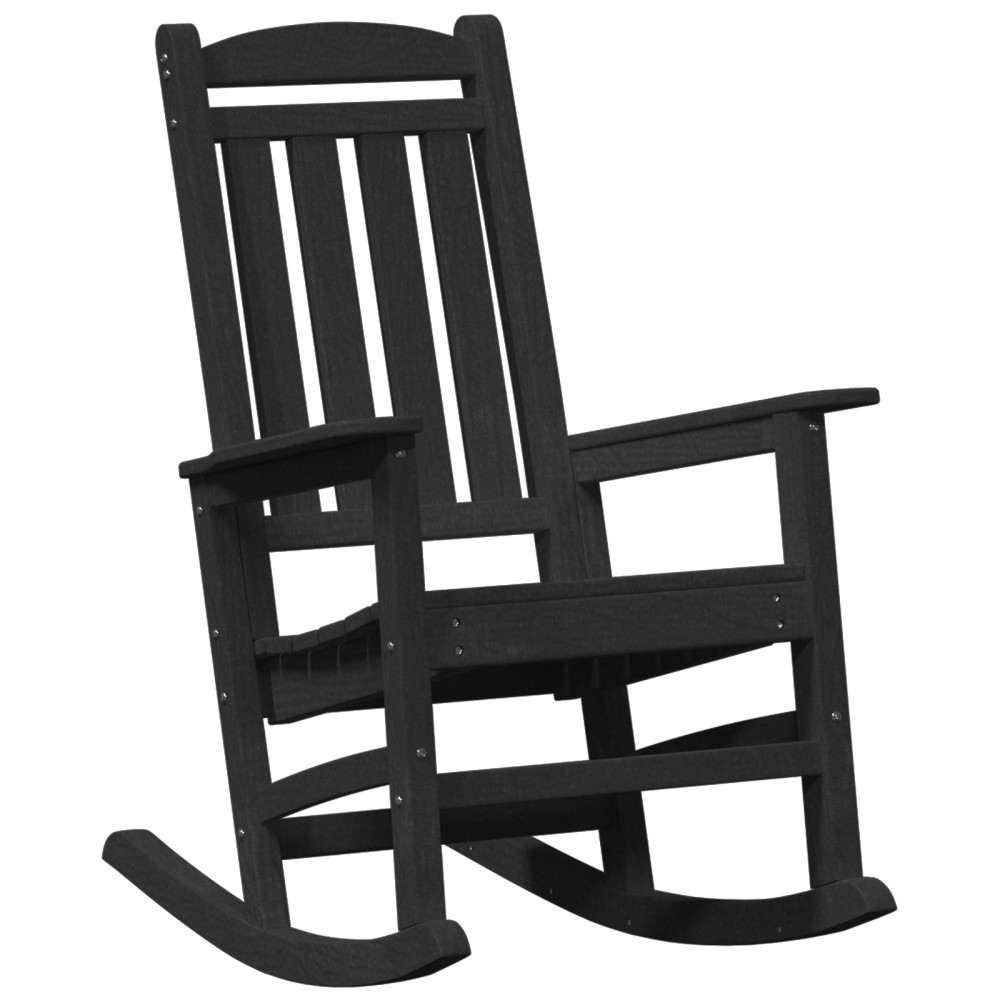 Produktbild för Gungstol 2 pcs Svart 92 x 70 x 108 cm polyeten