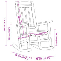 Produktbild för Gungstol 2 pcs Ljusgrå 92 x 70 x 108 cm polyeten