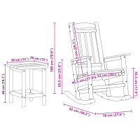 Produktbild för Gungstol 3 pcs Vit polyeten
