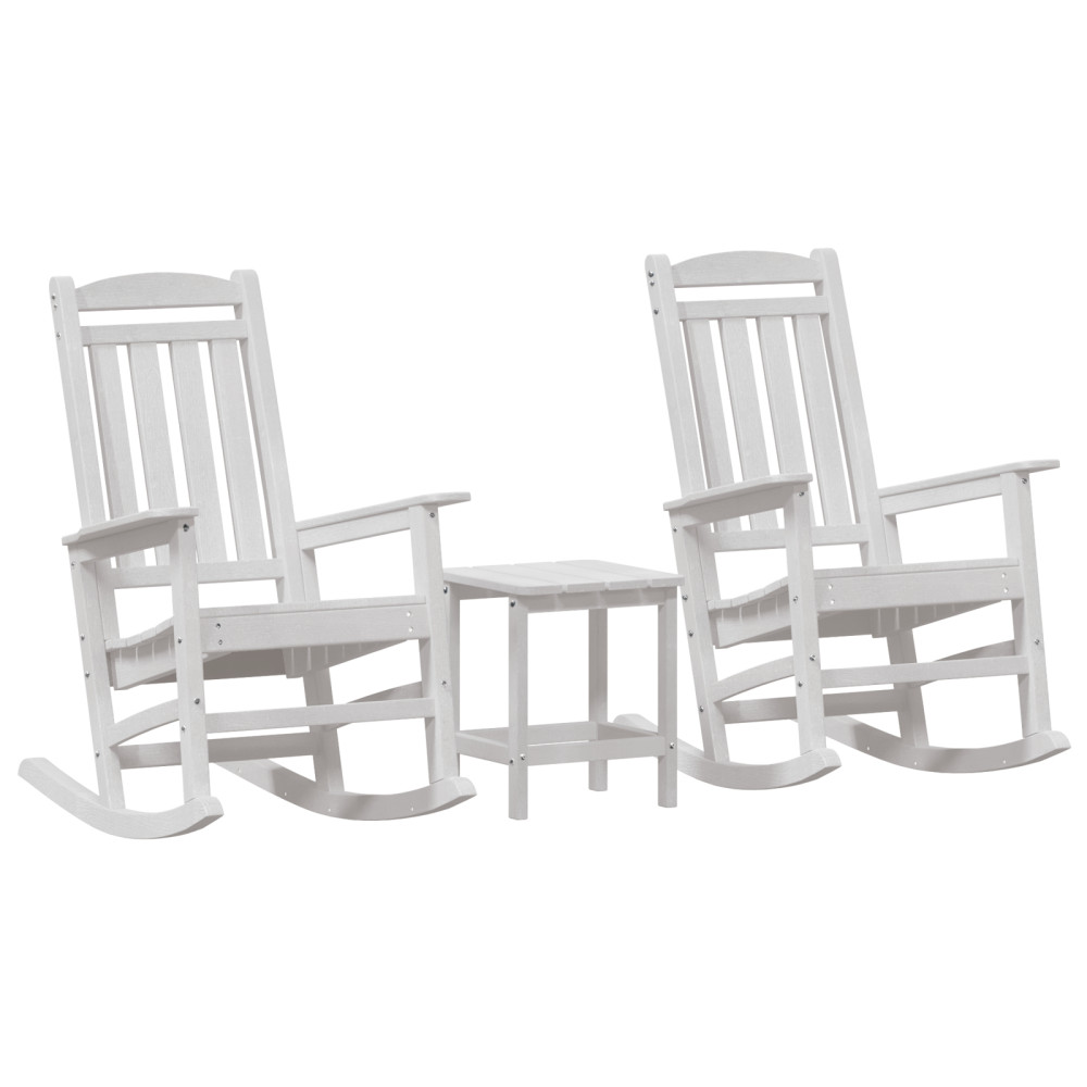 Produktbild för Gungstol 3 pcs Vit polyeten