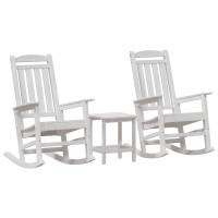 Produktbild för Gungstol 3 pcs Vit polyeten