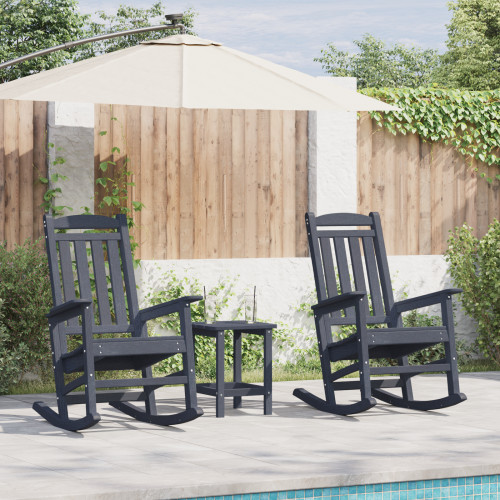 vidaXL Gungstol 3 pcs Marinblå polyeten