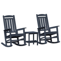 Produktbild för Gungstol 3 pcs Marinblå polyeten