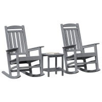 Produktbild för Gungstol 3 pcs Ljusgrå polyeten