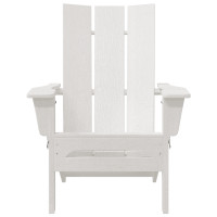 Produktbild för Trädgård Stol 2 pcs Vit 80,5 x 74,5 x 92 cm polyeten