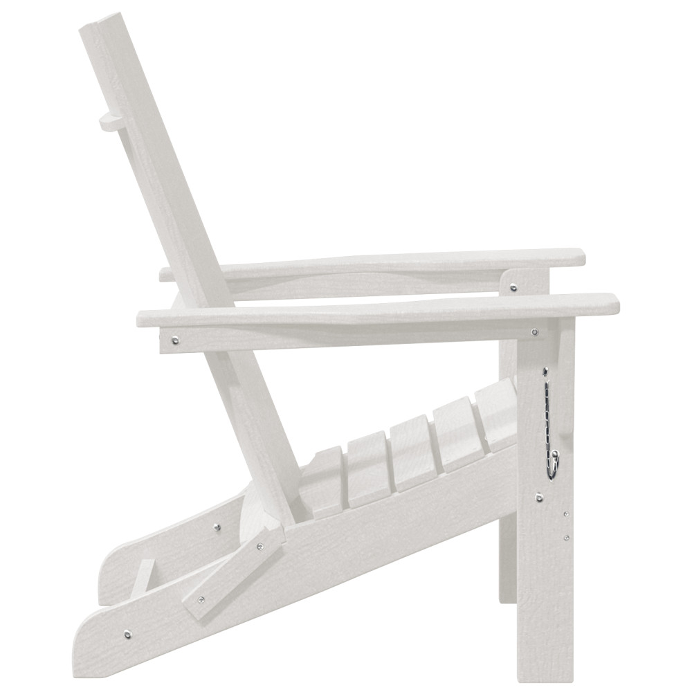 Produktbild för Trädgård Stol 2 pcs Vit 80,5 x 74,5 x 92 cm polyeten