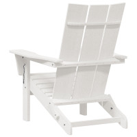 Produktbild för Trädgård Stol 2 pcs Vit 80,5 x 74,5 x 92 cm polyeten