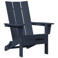 Produktbild för Trädgård Stol 2 pcs Marinblå 80,5 x 74,5 x 92 cm polyeten