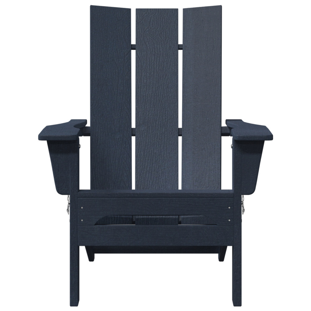 Produktbild för Trädgård Stol 2 pcs Marinblå 80,5 x 74,5 x 92 cm polyeten