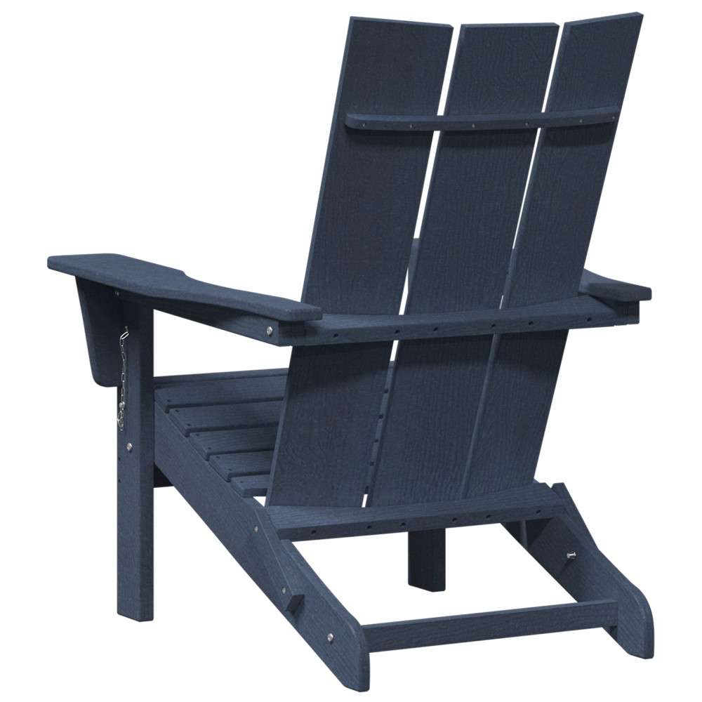 Produktbild för Trädgård Stol 2 pcs Marinblå 80,5 x 74,5 x 92 cm polyeten