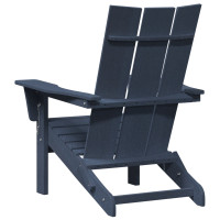 Produktbild för Trädgård Stol 2 pcs Marinblå 80,5 x 74,5 x 92 cm polyeten