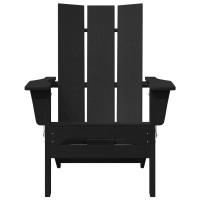 Produktbild för Trädgård Stol 2 pcs Svart 80,5 x 74,5 x 92 cm polyeten