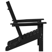 Produktbild för Trädgård Stol 2 pcs Svart 80,5 x 74,5 x 92 cm polyeten