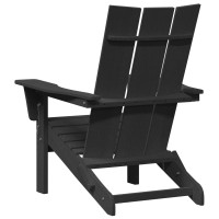 Produktbild för Trädgård Stol 2 pcs Svart 80,5 x 74,5 x 92 cm polyeten